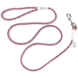 K9 Explorer Reflective Braided Rope Snap Leash - Rosebud