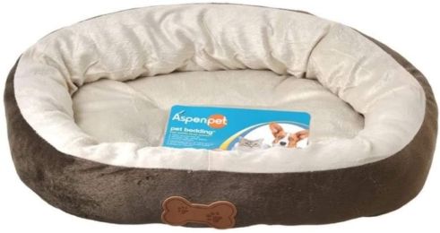 Aspen Pet Oval Nesting Pet Bed - Brown