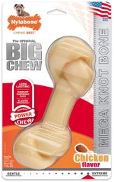 Nylabone Power Chew Knot Bone Big Dog Chew Toy Chicken Flavor