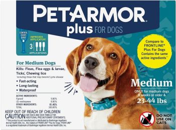 PetArmor Plus Flea and Tick Treatment for Medium Dogs (23-44 Pounds)