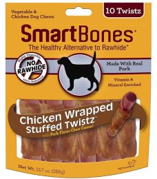 SmartBones Stuffed Twistz Vegetable and Chicken Wrapped Pork Rawhide Free Dog Chew