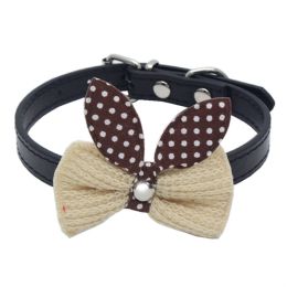 Wool Knitted Bow Pet Collar