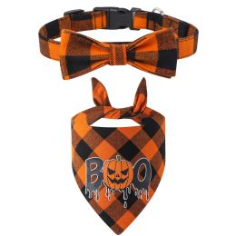 Dog Collar Bib Combination Pet Slobber Bow