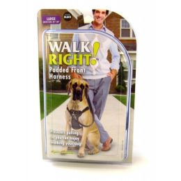 Coastal Pet Walk Right Padded Harness - Black (size: Large (Girth Size 26"-38"))