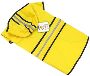 Fashion Pet Rainy Day Dog Slicker - Yellow (size: Large (19"-24" From Neck to Tail))