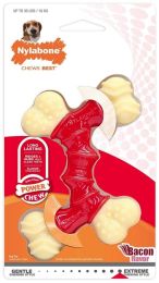 Nylabone Dura Chew Double Bone - Bacon Flavor (size: Wolf - Dogs up to 35 lbs)