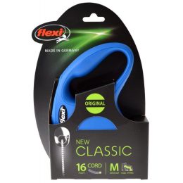 Flexi New Classic Retractable Cord Leash - Blue (size: Medium - 16' Lead (Pets up to 44 lbs))