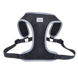 Coastal Pet Comfort Soft Reflective Wrap Adjustable Dog Harness - Black (size: Medium - 22-28" Girth - (3/4" Straps))