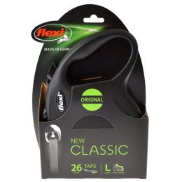 Flexi New Classic Retractable Tape Leash - Black (size: Large - 26' Tape (Pets up to 110 lbs))