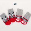 Wholesale 4 Piece Knit Socks Claws Warm Non-Slip Puppy Shoes Socks