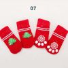 Wholesale 4 Piece Knit Socks Claws Warm Non-Slip Puppy Shoes Socks