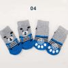 Wholesale 4 Piece Knit Socks Claws Warm Non-Slip Puppy Shoes Socks