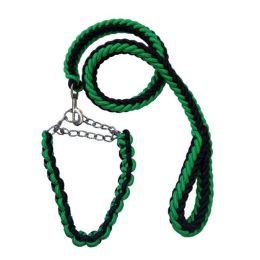 Wholesale Collar Leash Small Large and Medium Dogs (Color: Black-Green)