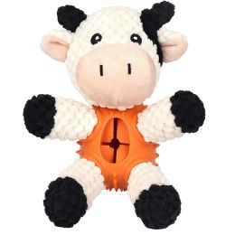 Pet Plush Bite Resistant Sound Cloth Dog Toy (Color: cows)