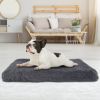 Dog Bed Soft Plush Cushion Cozy Warm Pet Crate Mat Dog Carpet Mattress with Long Plush for S M Dogs